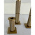 Revelation Modern Textured Satin Brass Tapered Knurled Candleholders