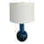 Currey& Company Abstract Modern Blue Glaze Gourd Kelmscott Table Lamp