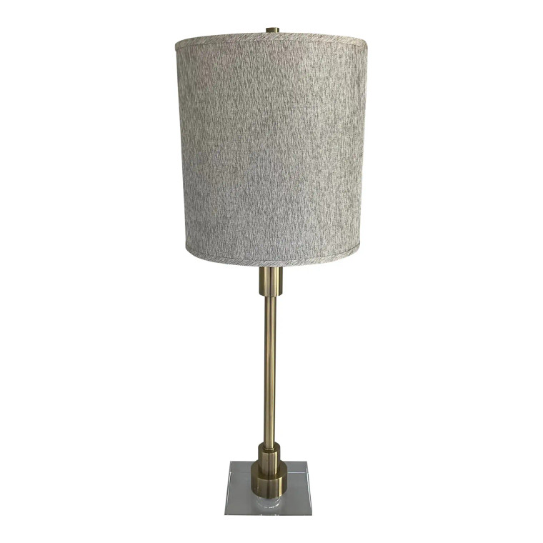 Modern Gray and Gold Tall Buffet Lamp