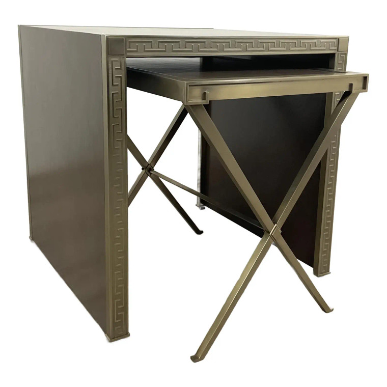 Jonathan Charles Modern Greek Key Barcelona Nesting Tables Set of 2