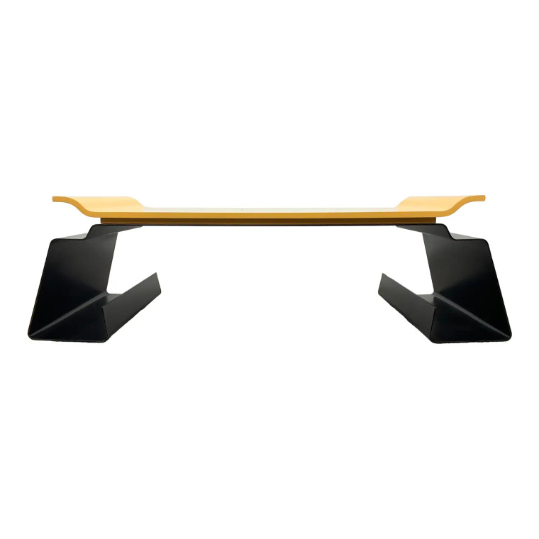 Jonathan Charles Asian Modern Bronze and Yellow Peking Cocktail Table