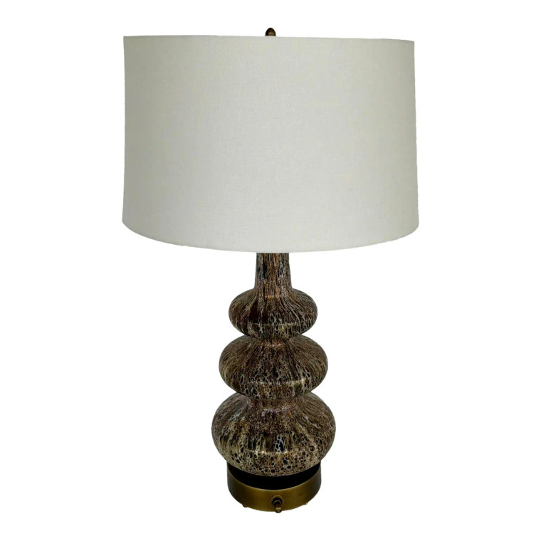 Revelation Modern Hand Blown Glass Waggle Table Lamp