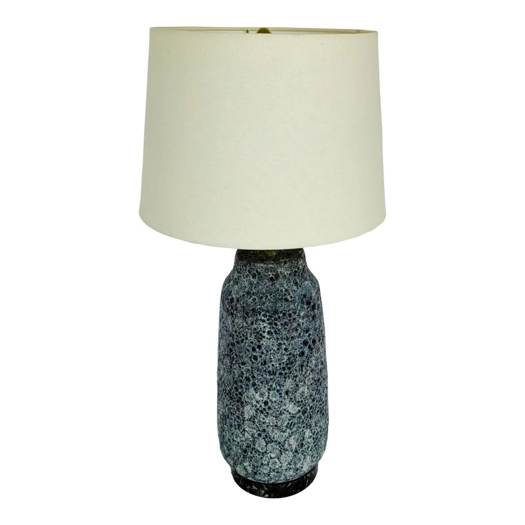 Made Goods Modern Blue Glazed Textured Lamont Table Lamp