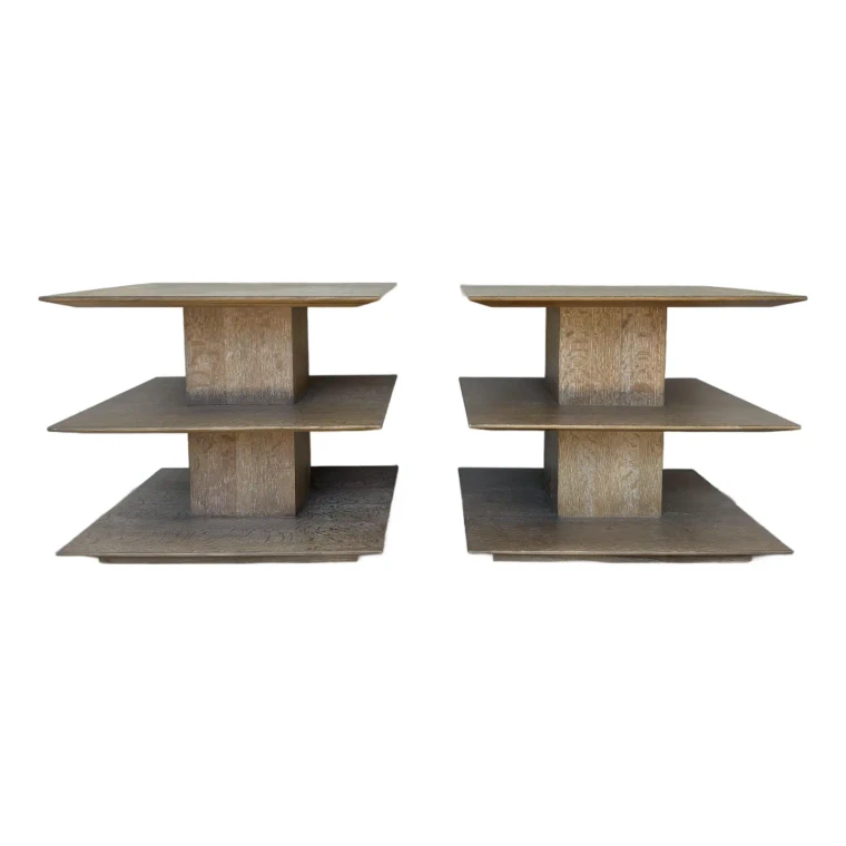 Revelation Modern Cersued Oak Stash It Side Table Pair
