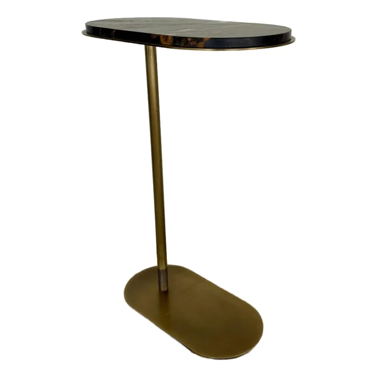 Revelation Modern Michelangelo Marble Lozenge Side Table