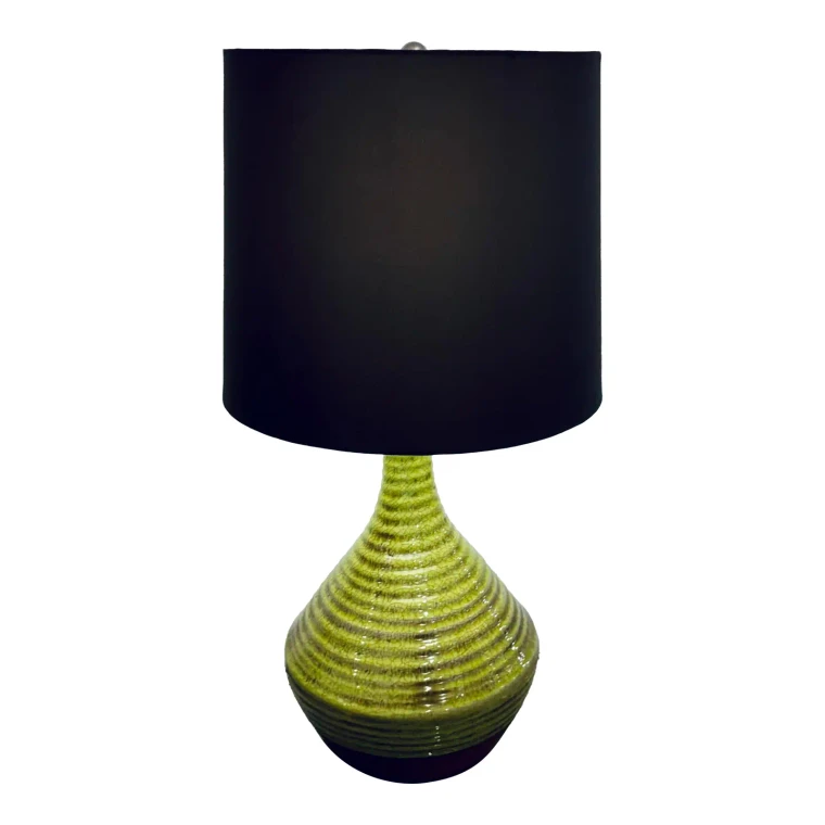 Arteriors Modern Electric Moss Glaze Terracotta Table Lamp