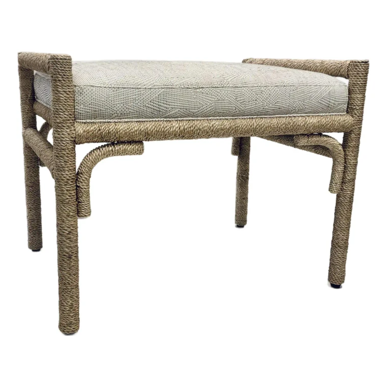 Currey & Company Natural Rope Olisa Ottoman