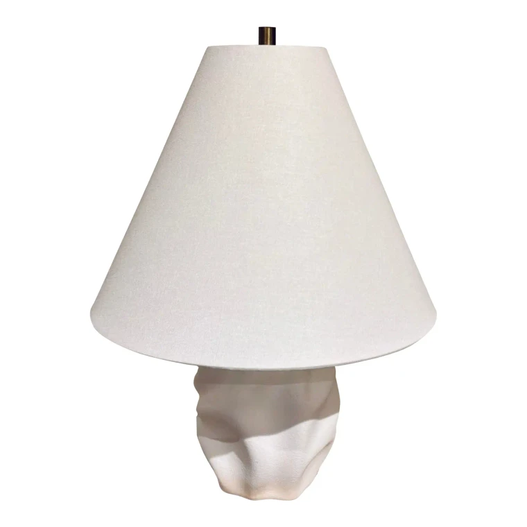 Organic Modern White Glaze Bora Table Lamp