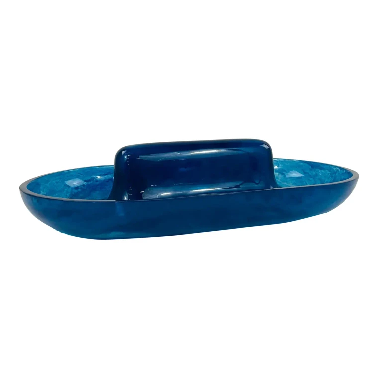 Made Goods Modern Cobalt Blue Resin Wilmer Tray
