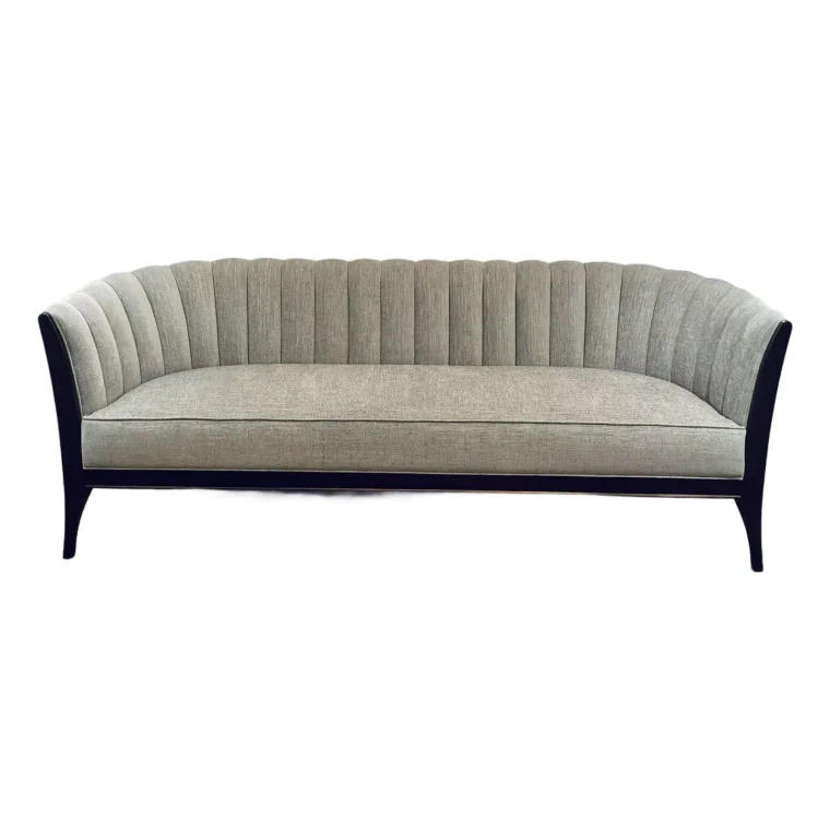 Global Views Modern Gray Chanel Back Sofa