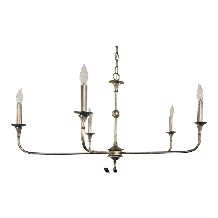 Currey & Company Modern Silver Finished Nottaway Chandelier