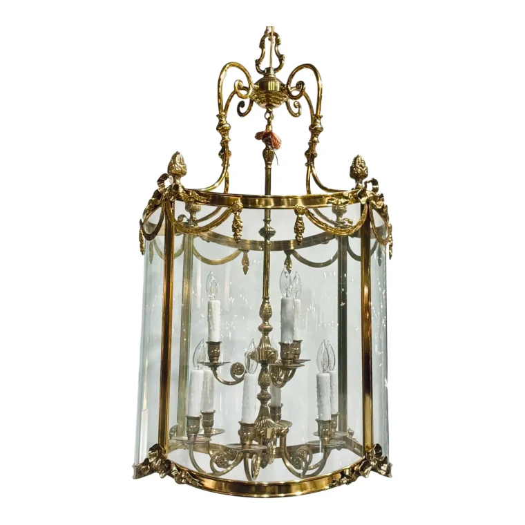 Myran Allan Luxury Lighting Neoclassical Italian Empire Brass Lantern