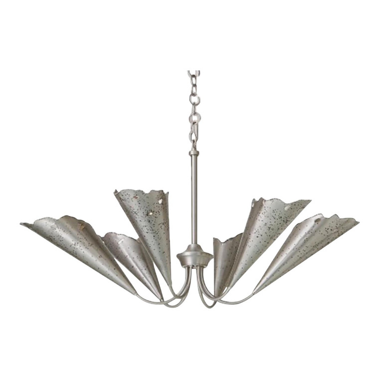 Studio A Industrial Modern Antique Nickel Melting Chandelier