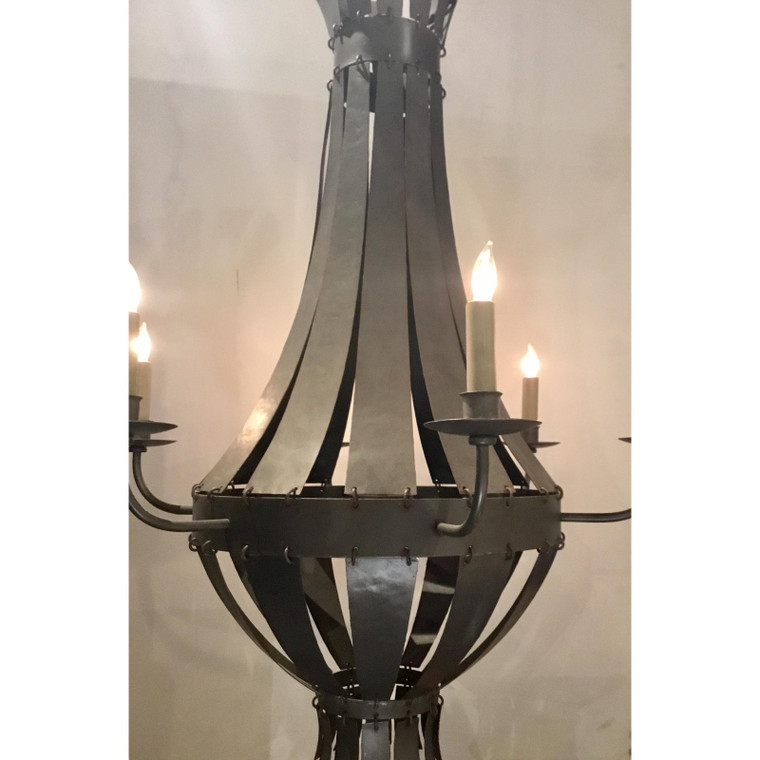 Currey & Co. Industrial Leopold II Metal Chandelier