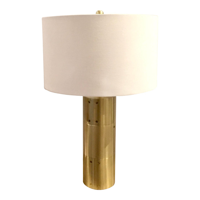 Industrial Modern Brass Cylinder Table Lamp