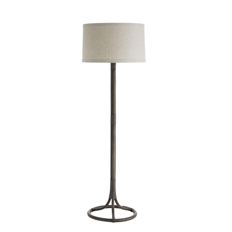 Arteriors Organic Modern Gray Rattan Simon Floor Lamp