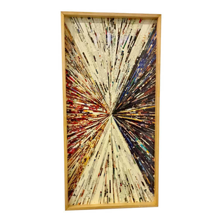 “Starburst” By: Noelle Dumas Framed Mixed Media on a Board