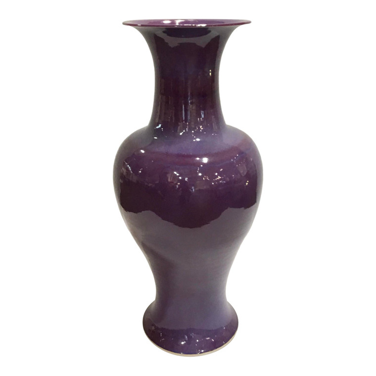 Large Modern Plum/Purple Porcelain Palace Vase