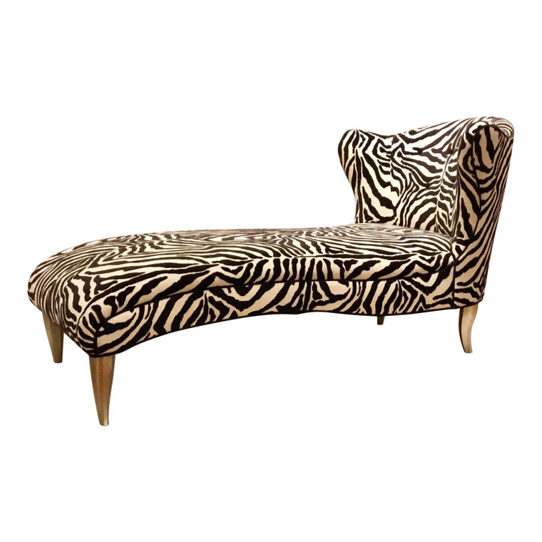 Currey and Co. Zebra Print Diva Chaise