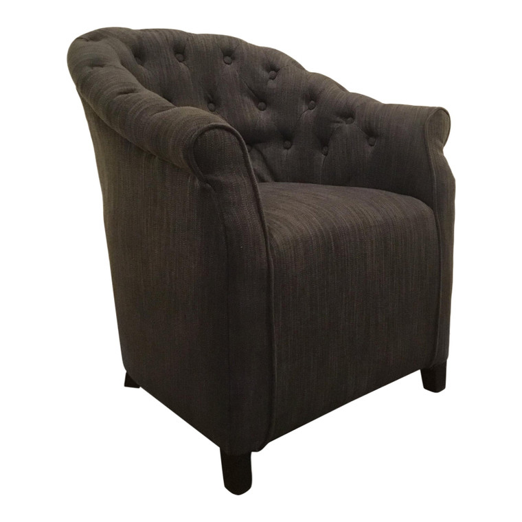 Cyan Co. Charcoal Tufted Transitional Sultry Lounge Chair