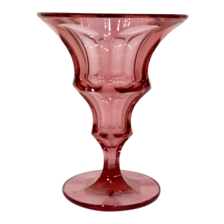 Antique Cut Art Glass Moser Crimson Vase