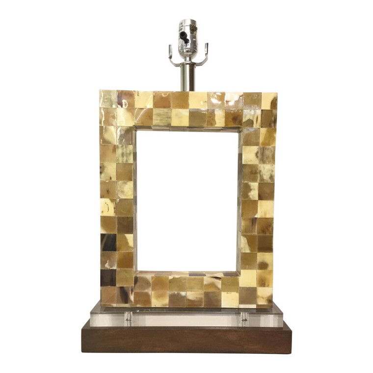 Modern Konala Mosaic Faux Horn Table Lamp