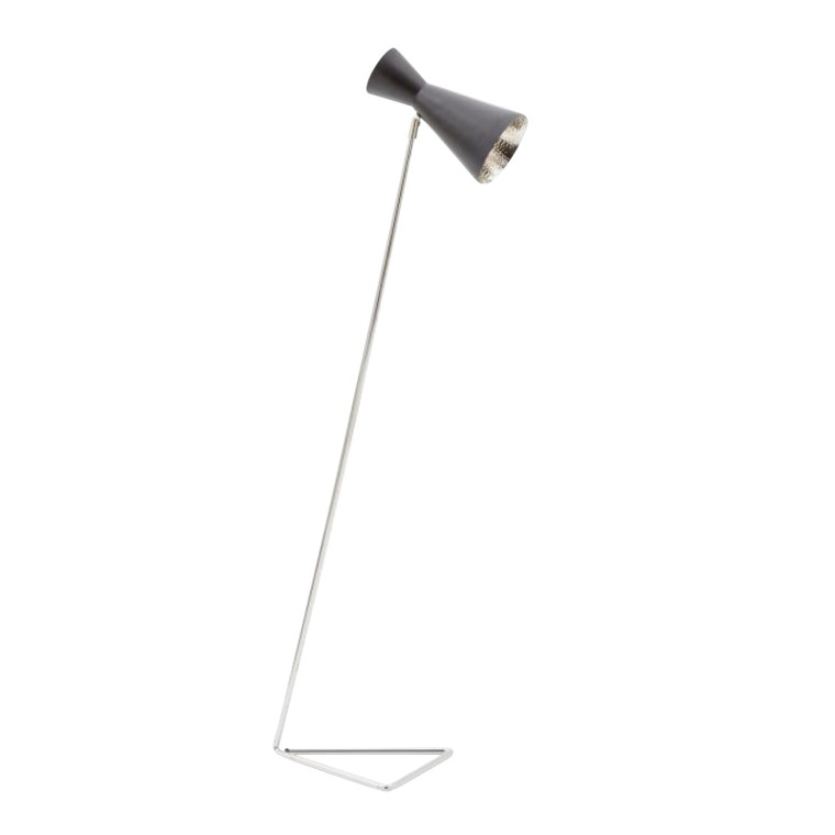 Bungalow 5 Modern Hammered Metal Black and Nickel Floor Lamp