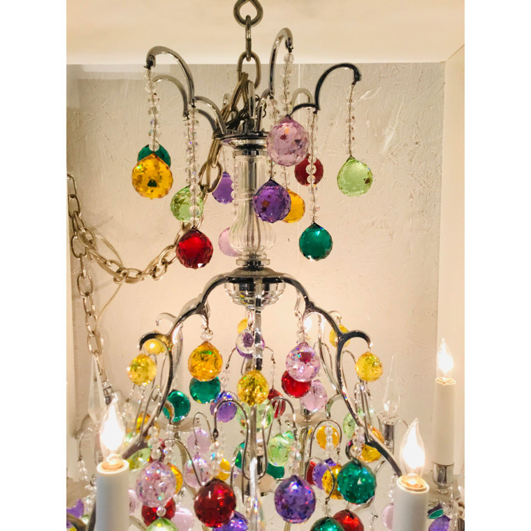 Myran Allen Luxury Lighting Multi-Color Swarovski Crystal Chandelier