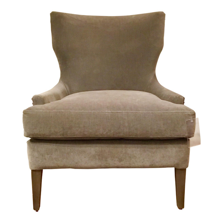 Universal Furniture Transitional Gray Velvet Aubrey Chair