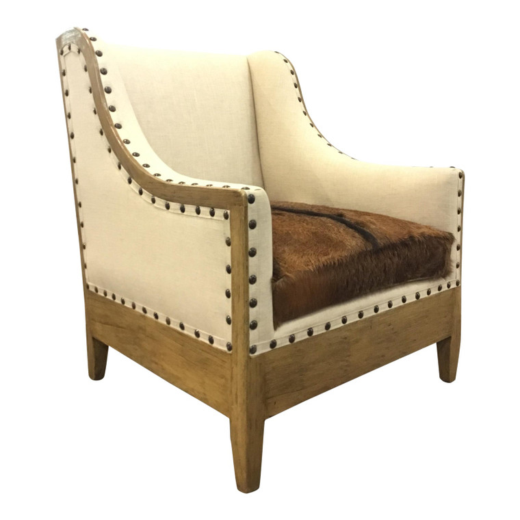 Organic Modern Tulsa Cowhide Club Chair