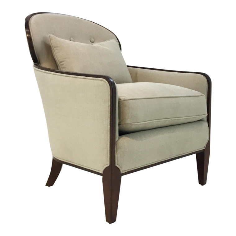 Caracole Tufted Taupe Envy Lounge Chair