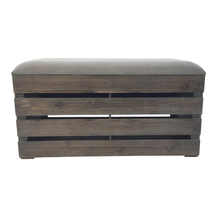 Modern Wood Slat Storage Benche