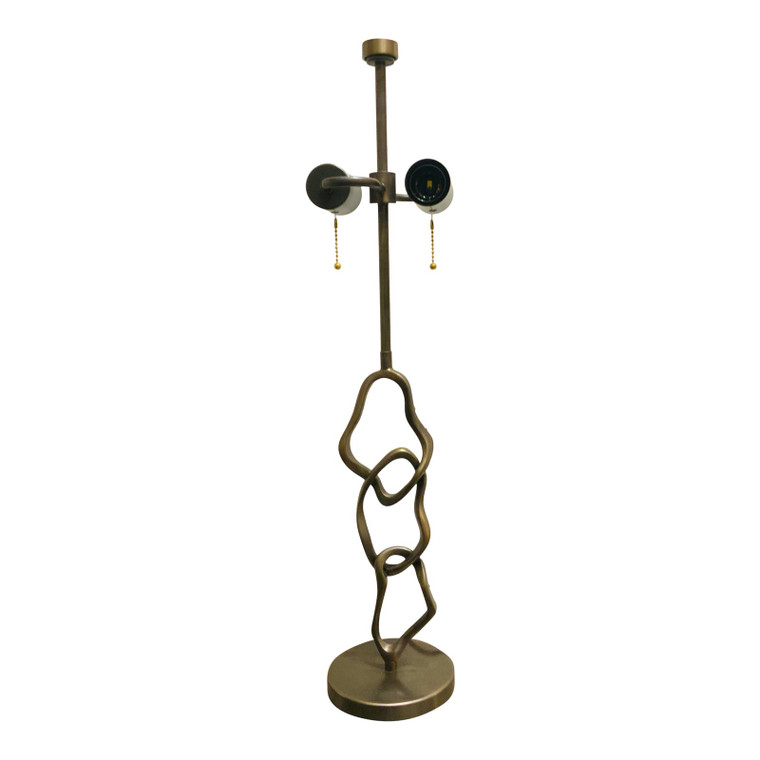 Baker Modern Bronze Finished Sculptural Table Lamp