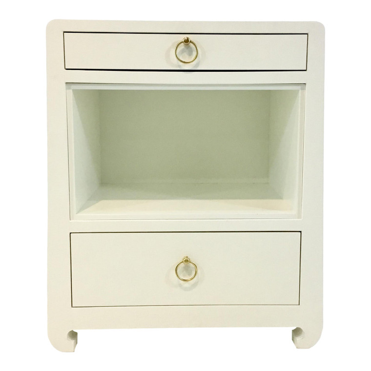 Bungalow 5 Modern White 2-Drawer Side Table/Nightstand