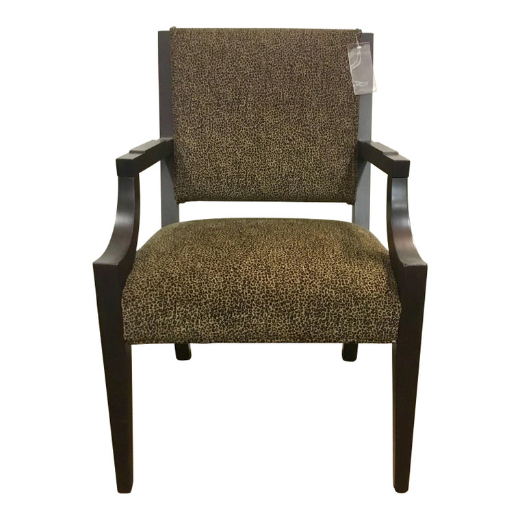 Vanguard Co. Transitional Leopard Print Arm Chair