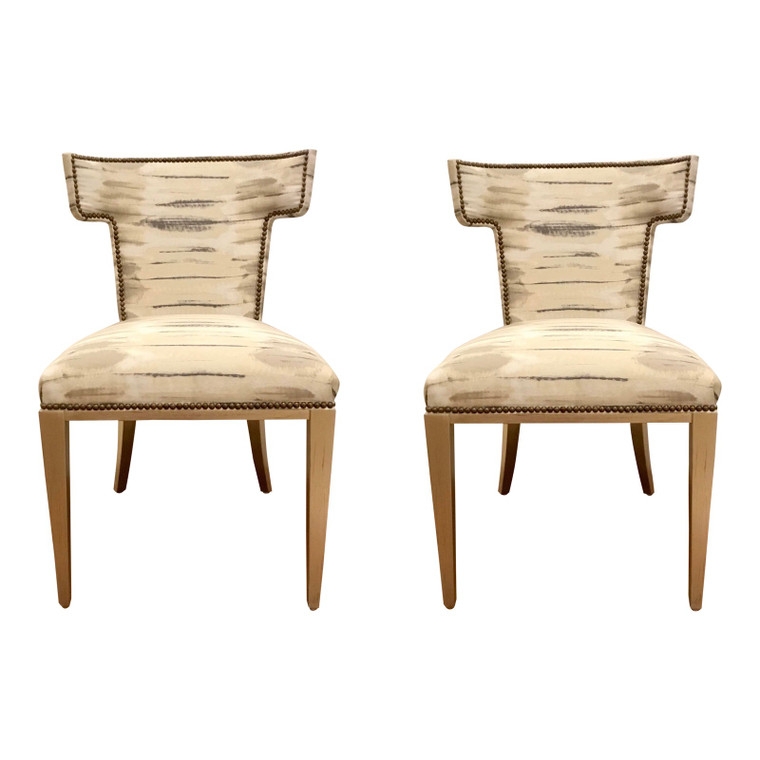 Caracole Couture Modern Uptown Dining Chairs Pair