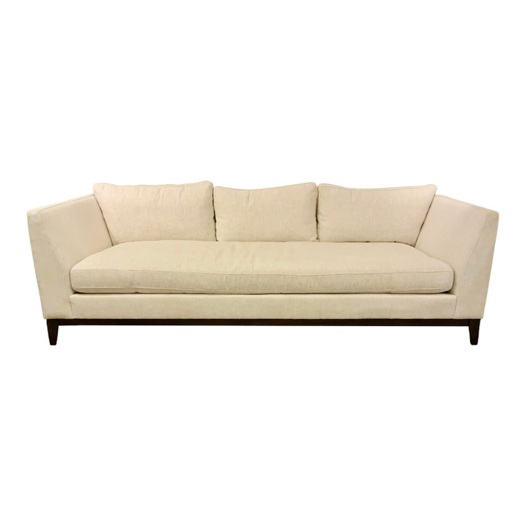 Lillian August Modern Off-White Linen Palermo Sofa