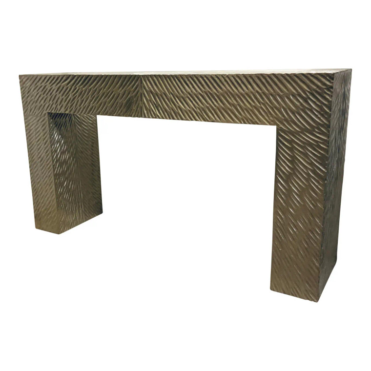 Modern German Silver Foil Console Table