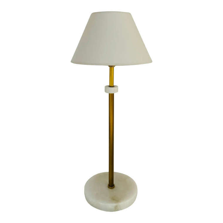 Arteriors Alabaster and Brass Finished Newport Table Lamp