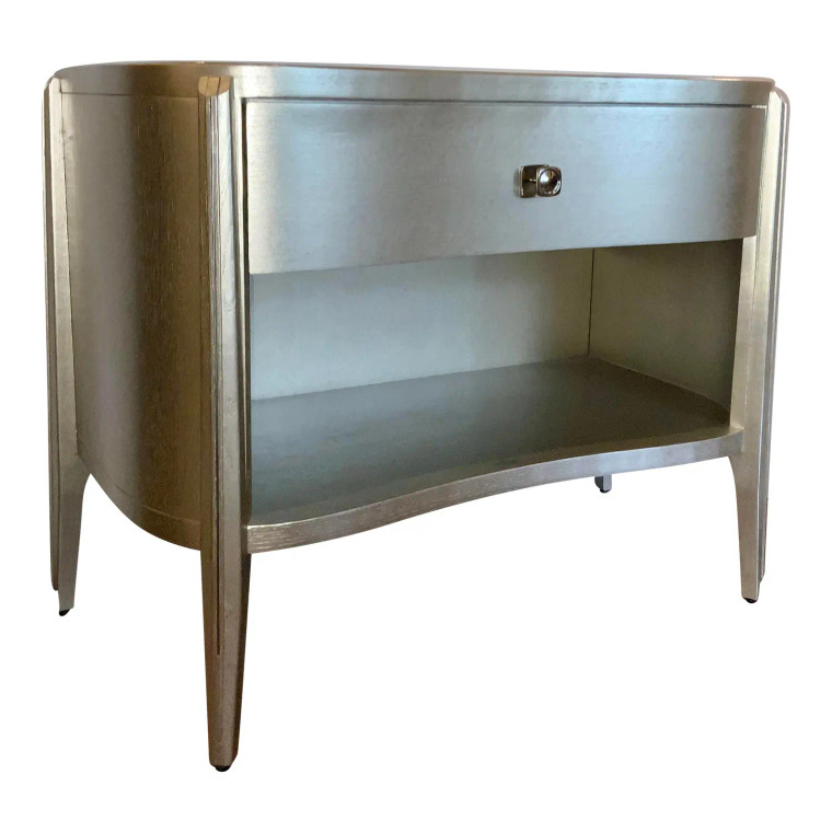 Jonathan Charles Modern Champagne Finished Wood Toulouse Nightstand