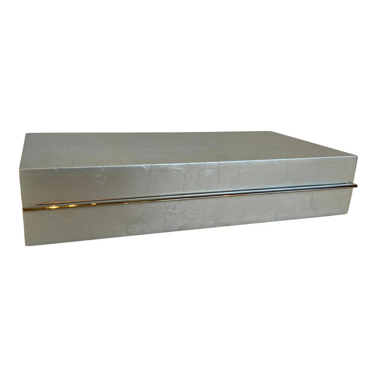 Studio a Home Modern Silver Leaf Finished Nouveau Luxe Box