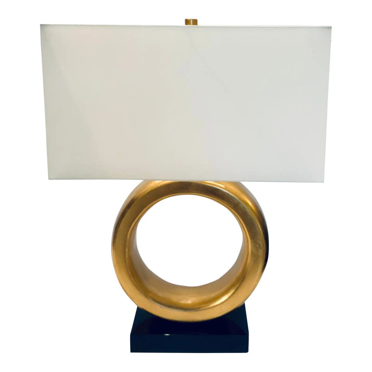 Currey & Co. Modern Black and Gold Kirkos Table Lamp