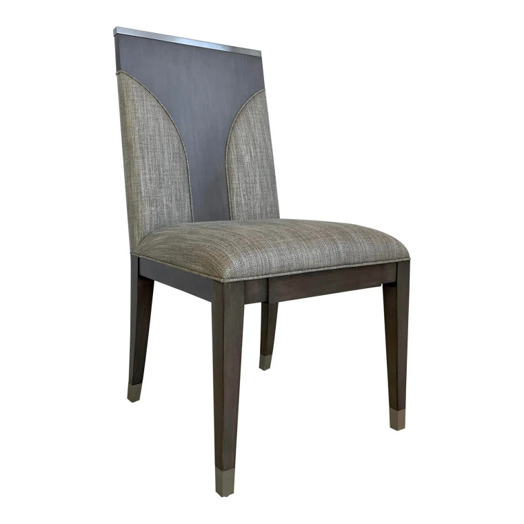 Currey & Co. Modern Taupe Mira Stone Dining Side Chair