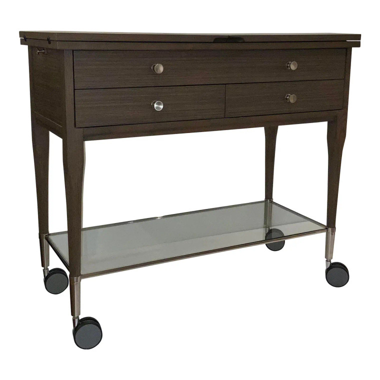 Caracole Modern Taupe Wood Just When You Need It Server Table