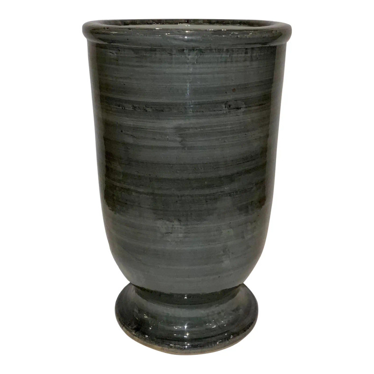 Modern Stripped Gray Glaze Porcelain Vase