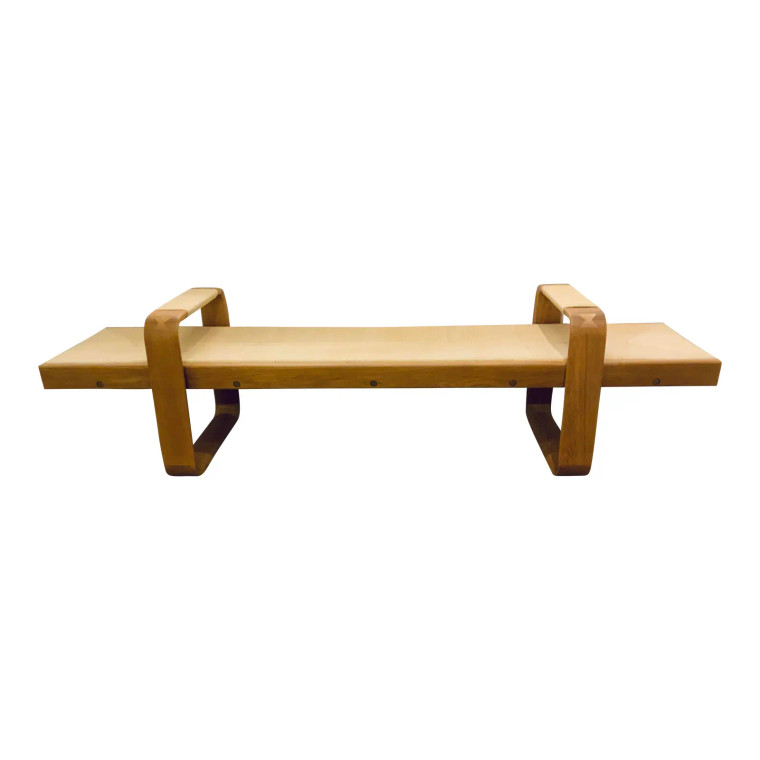 Baker / McGuire Organic Modern Rush Pommel Bench