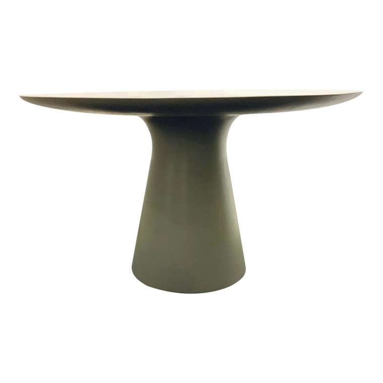 Barbara Barry for Baker Modern Gray Outdoor Spin Dining Table