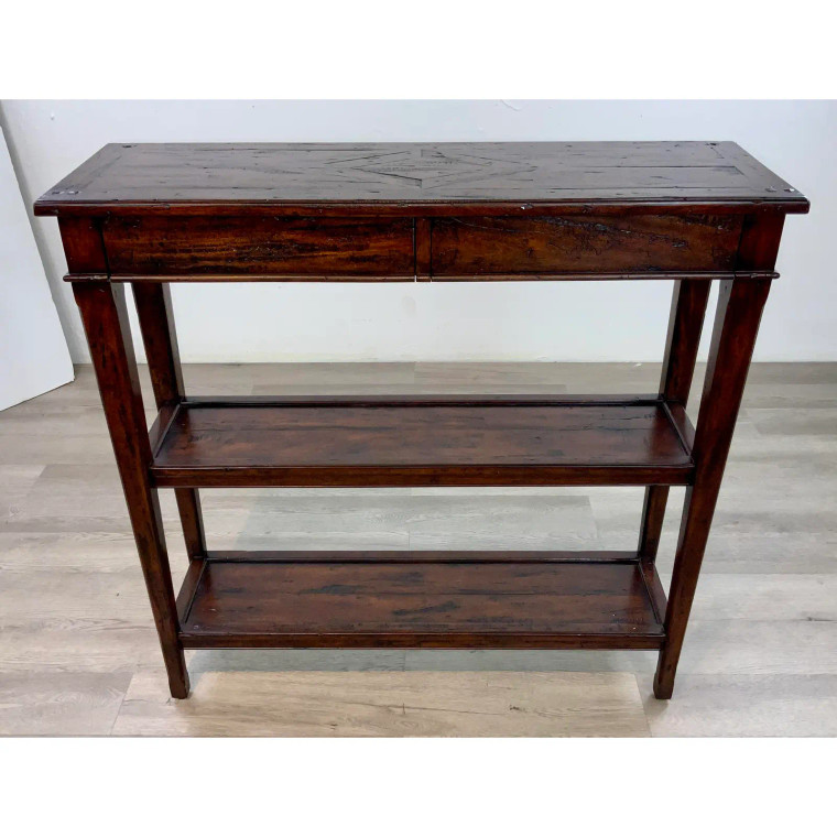Theodore Alexander French Provincial Style Mahogany Finished Console Table