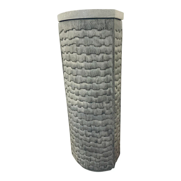 Studio a Home Modern Gray Shingles Pedestal