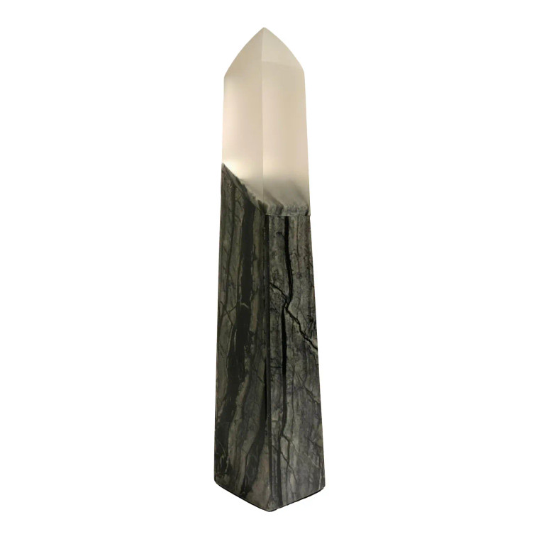 John Richards Modern Black Stone Obelisk